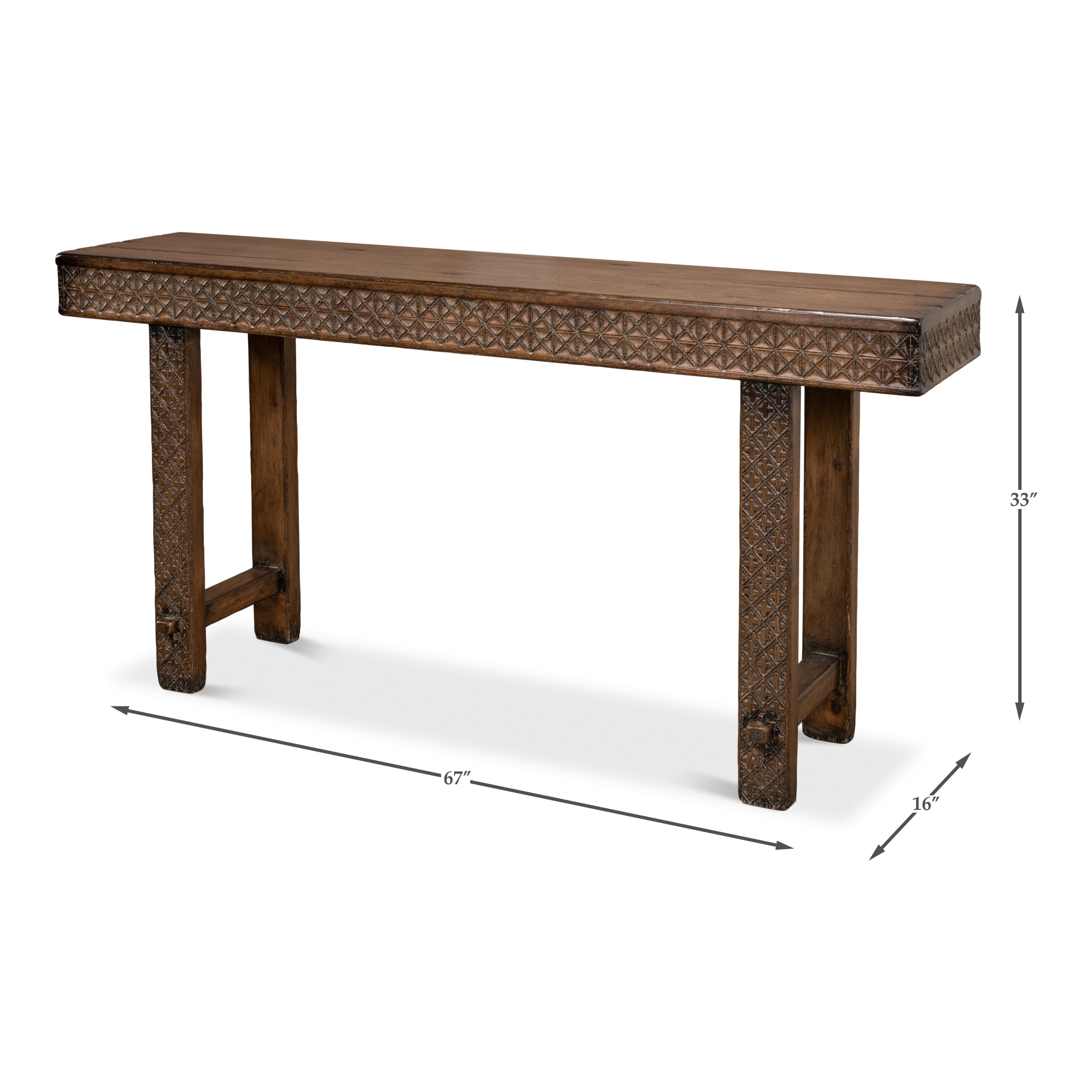 Honeycomb & Cross Console Table
