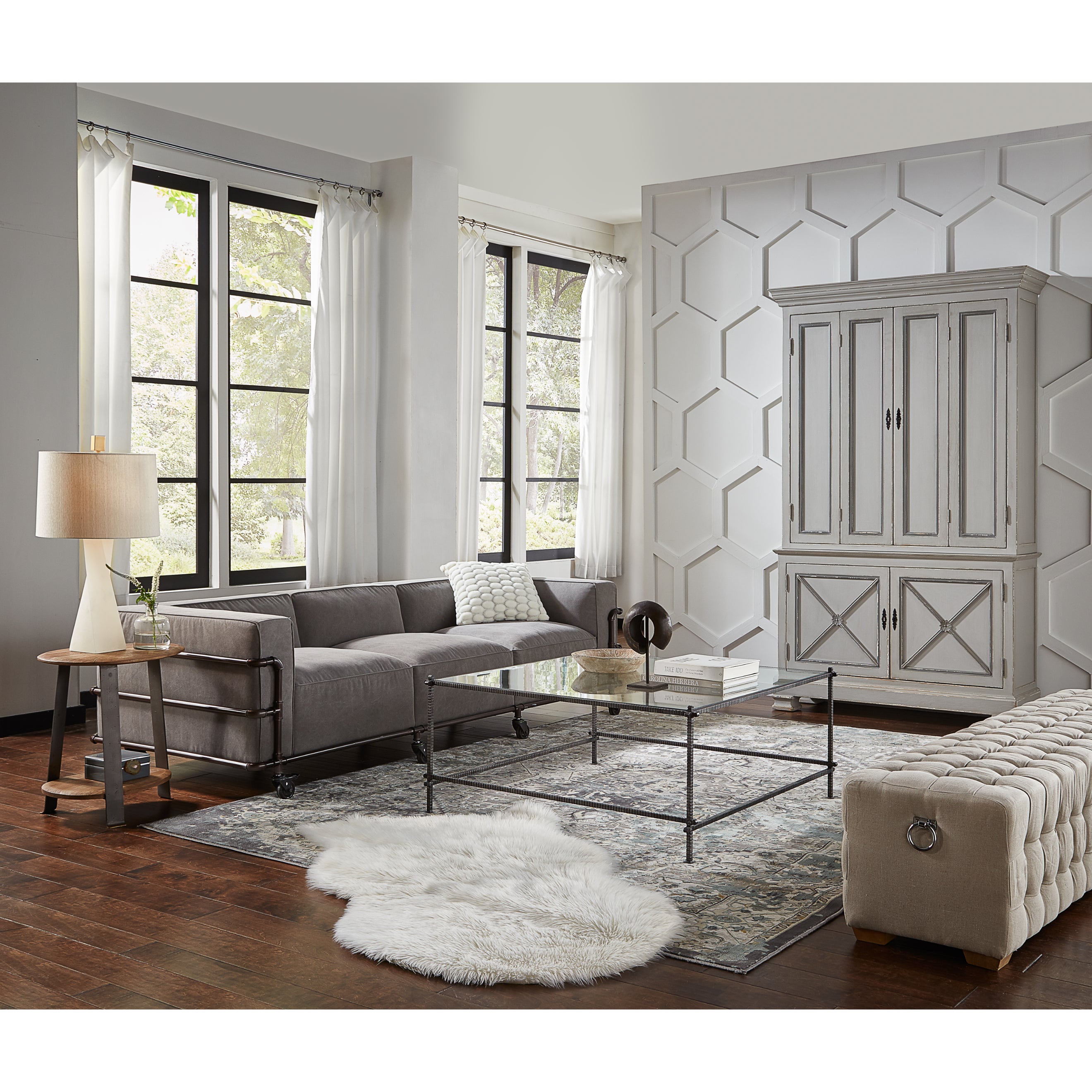 Serrated Edge Iron Coffee Table