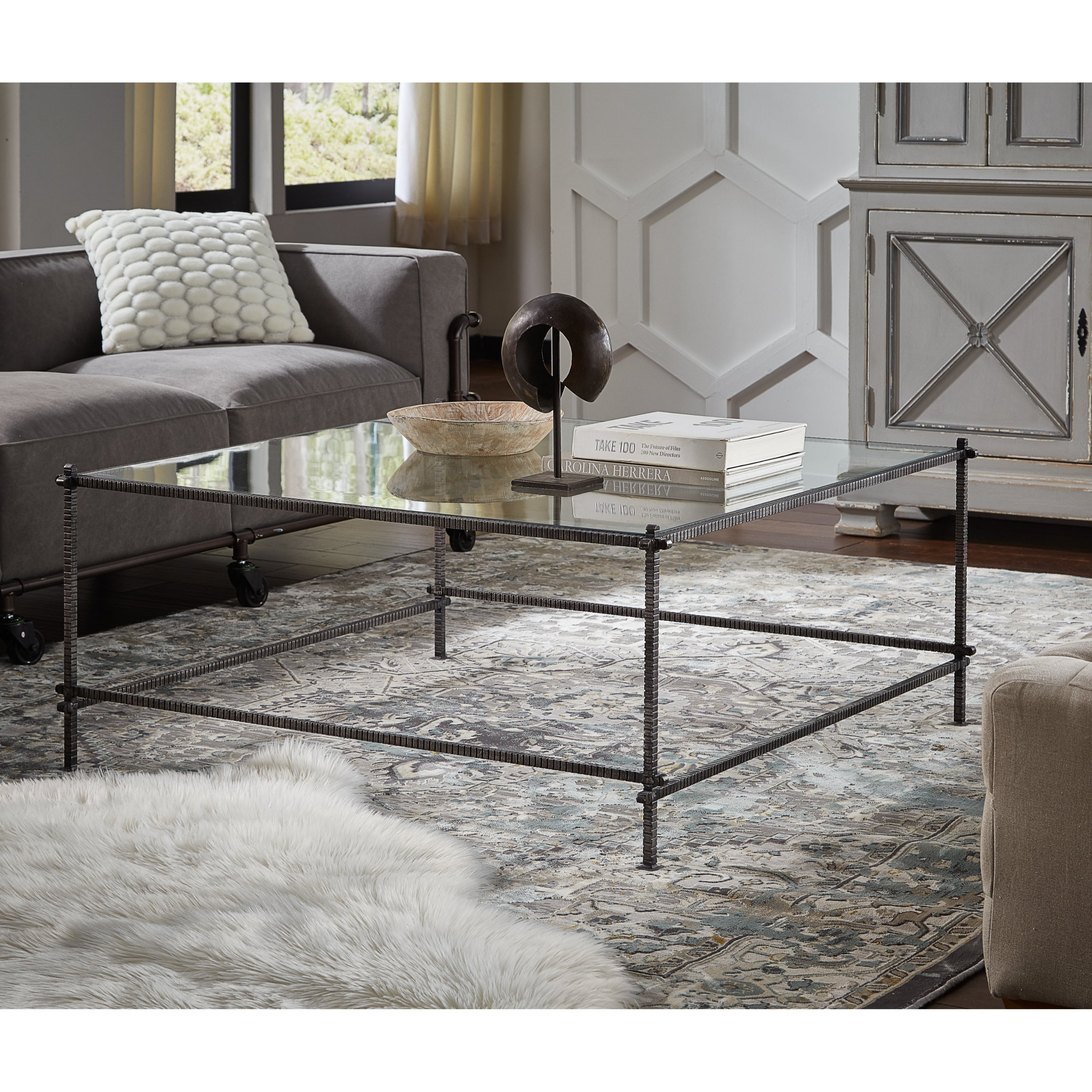 Serrated Edge Iron Coffee Table