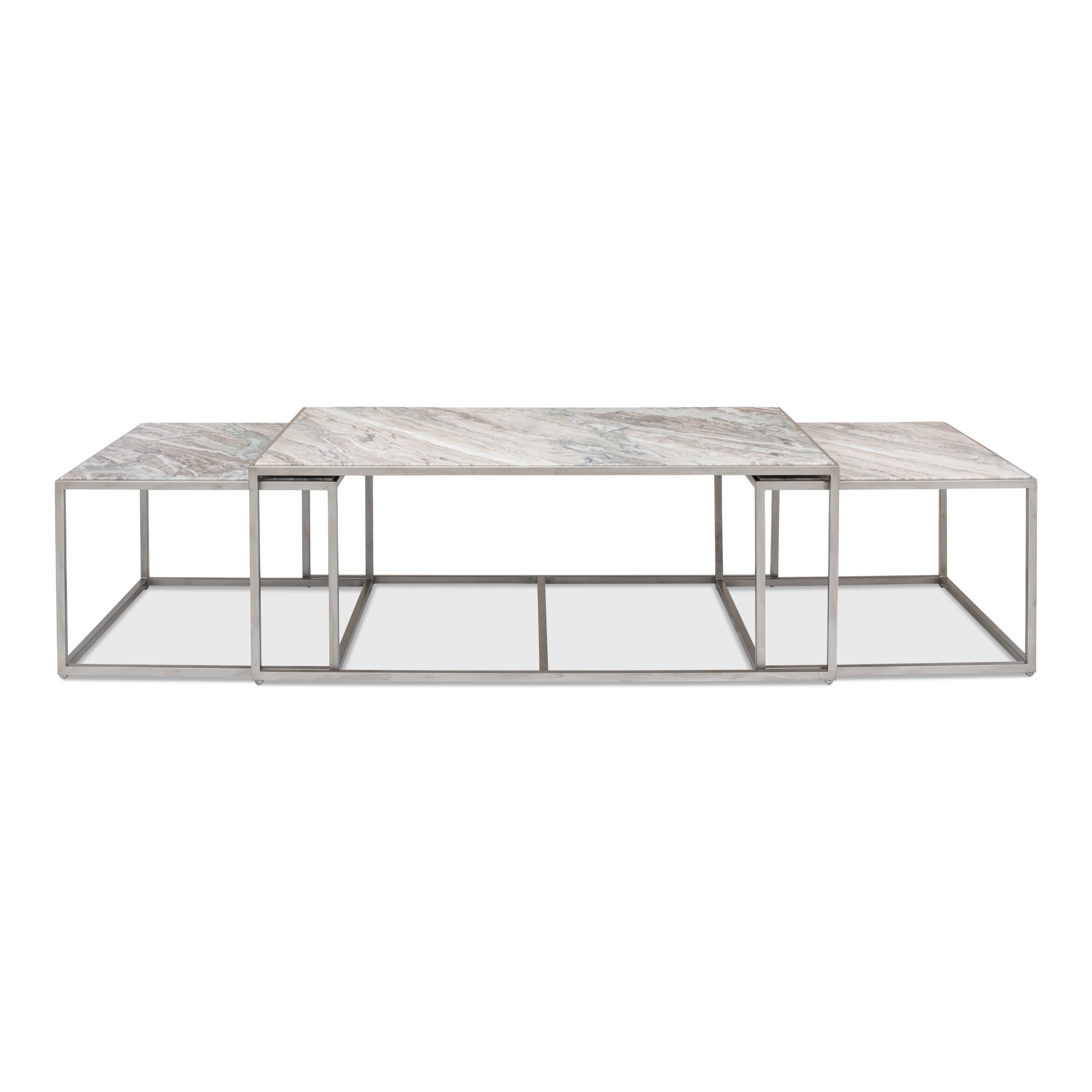 Nesting Low Tables Set of 3 - Marble Top