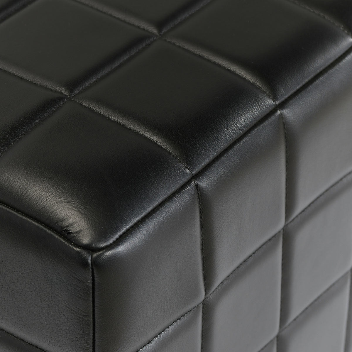 Carlo Leather 18" Square Ottoman by Classic Home