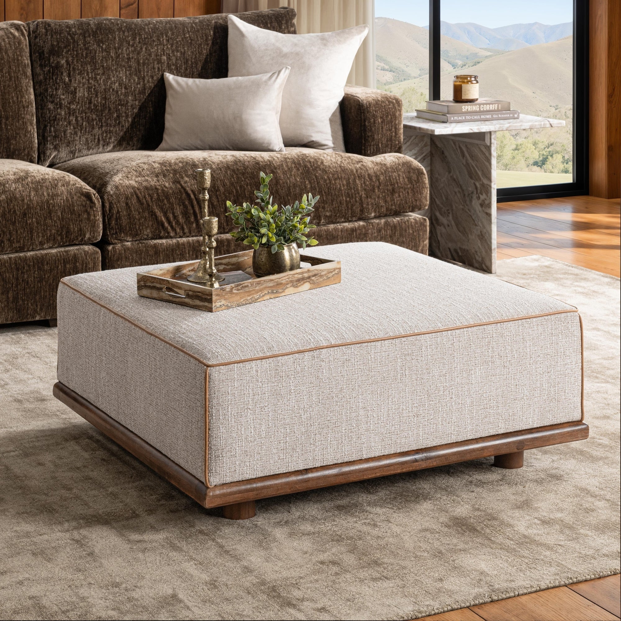 Ellerie Ottoman - Latte