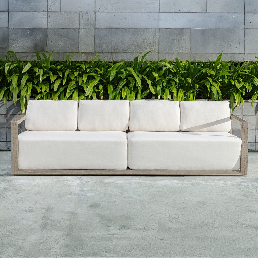 Uttermost Remsen 107" Outdoor Gray Sofa