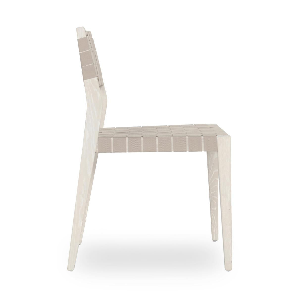 Orlando Dining Chair Set of 2 - Milk White with Taupe