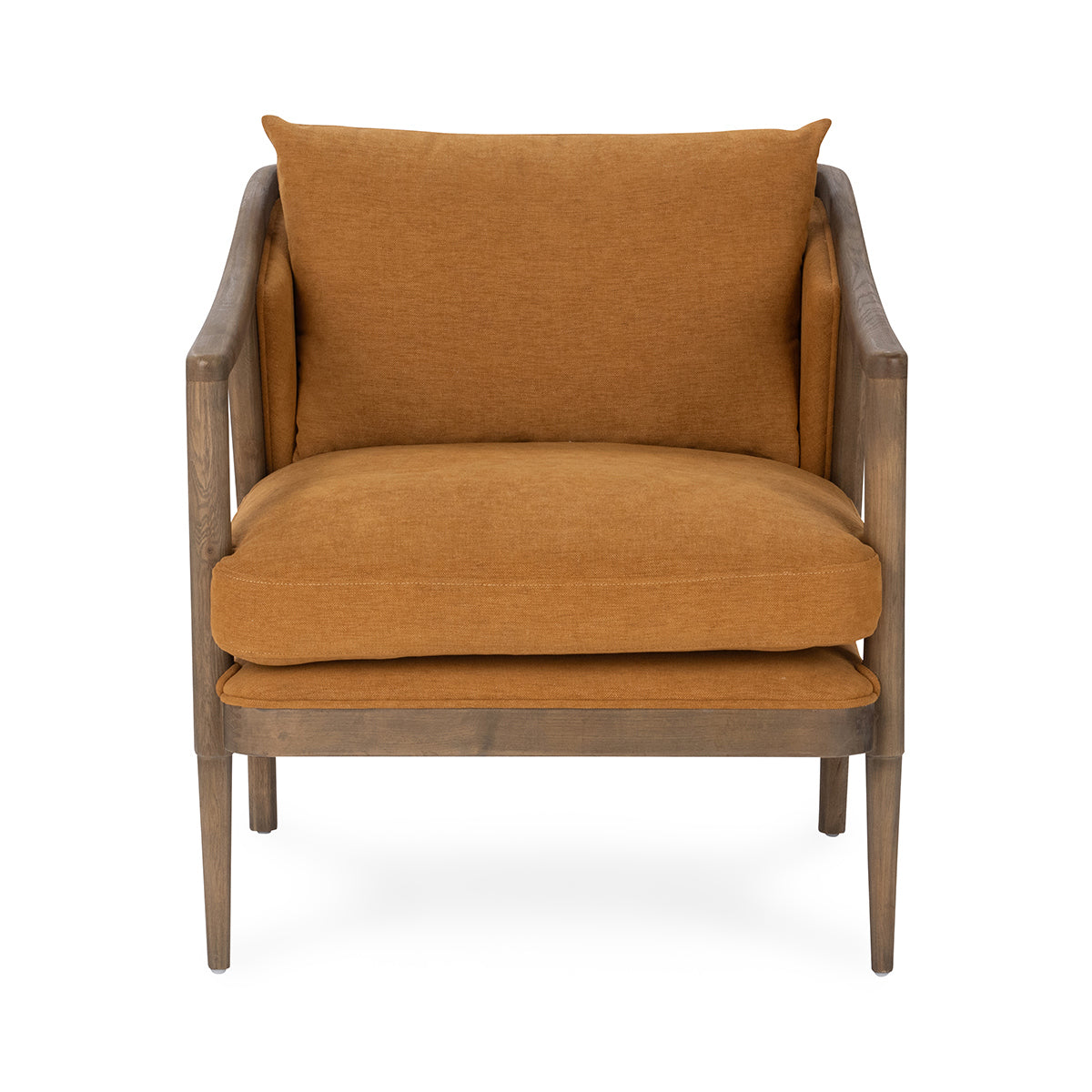 Scarlett Upholstered Accent Chair - Burnt Orange