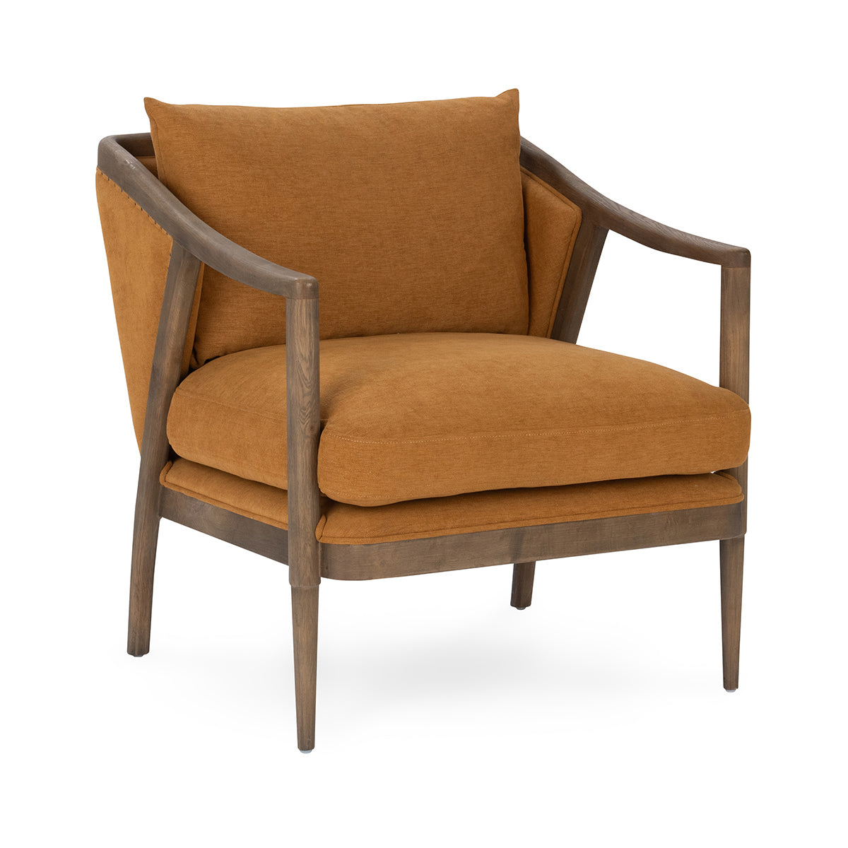 Scarlett Upholstered Accent Chair - Burnt Orange