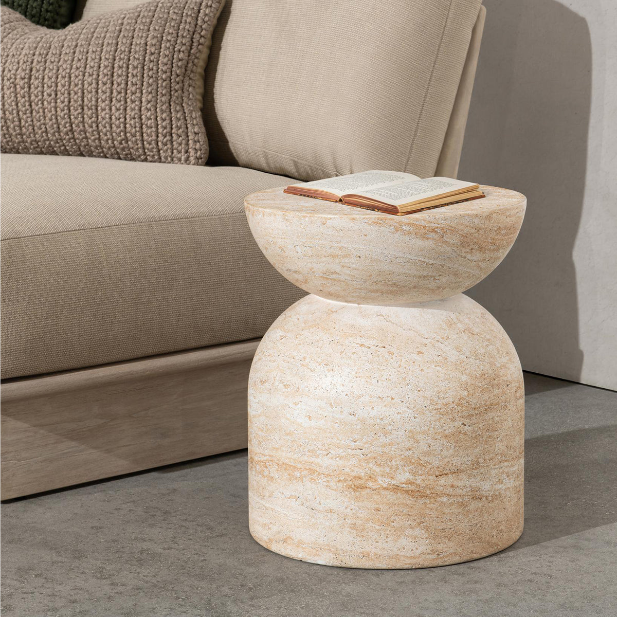 Ridgewood Outdoor Accent Table - Capri Limestone
