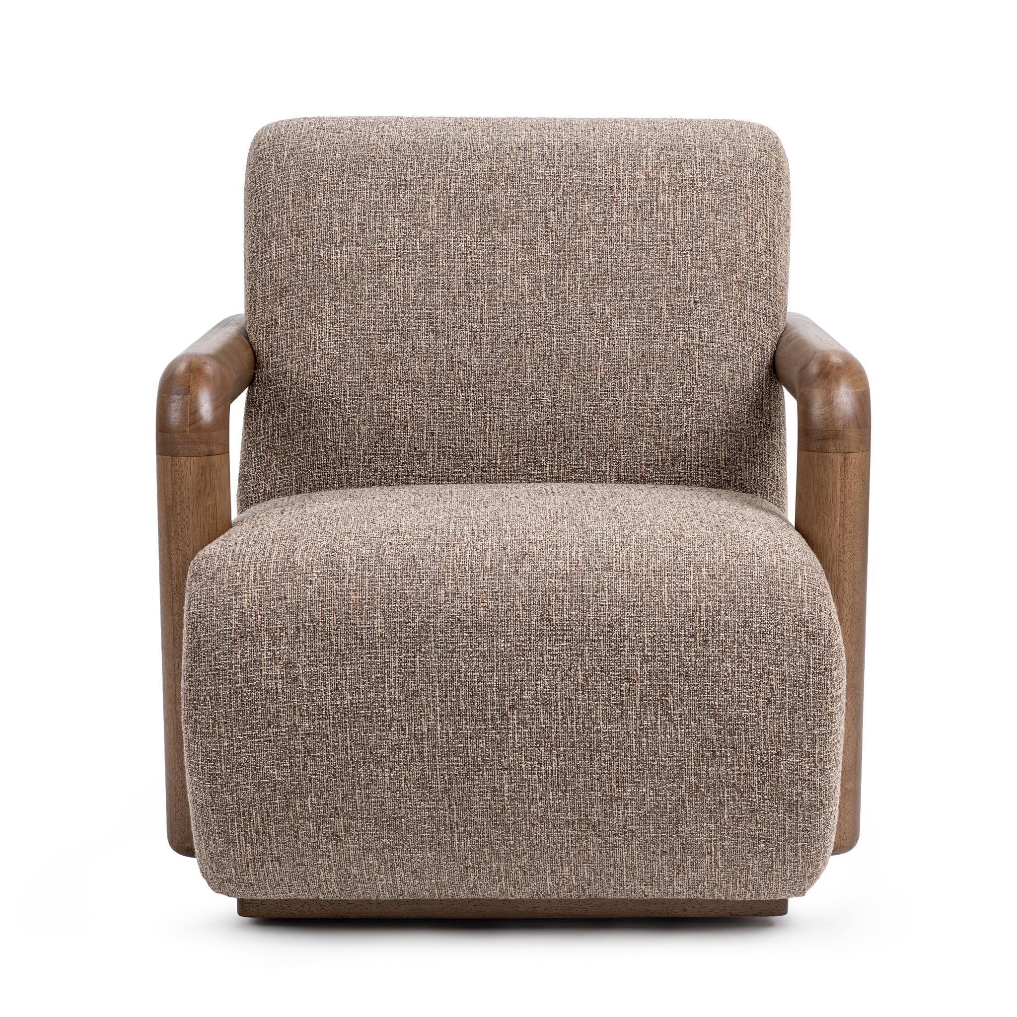Welson Swivel Accent Chair - Warm Mocha