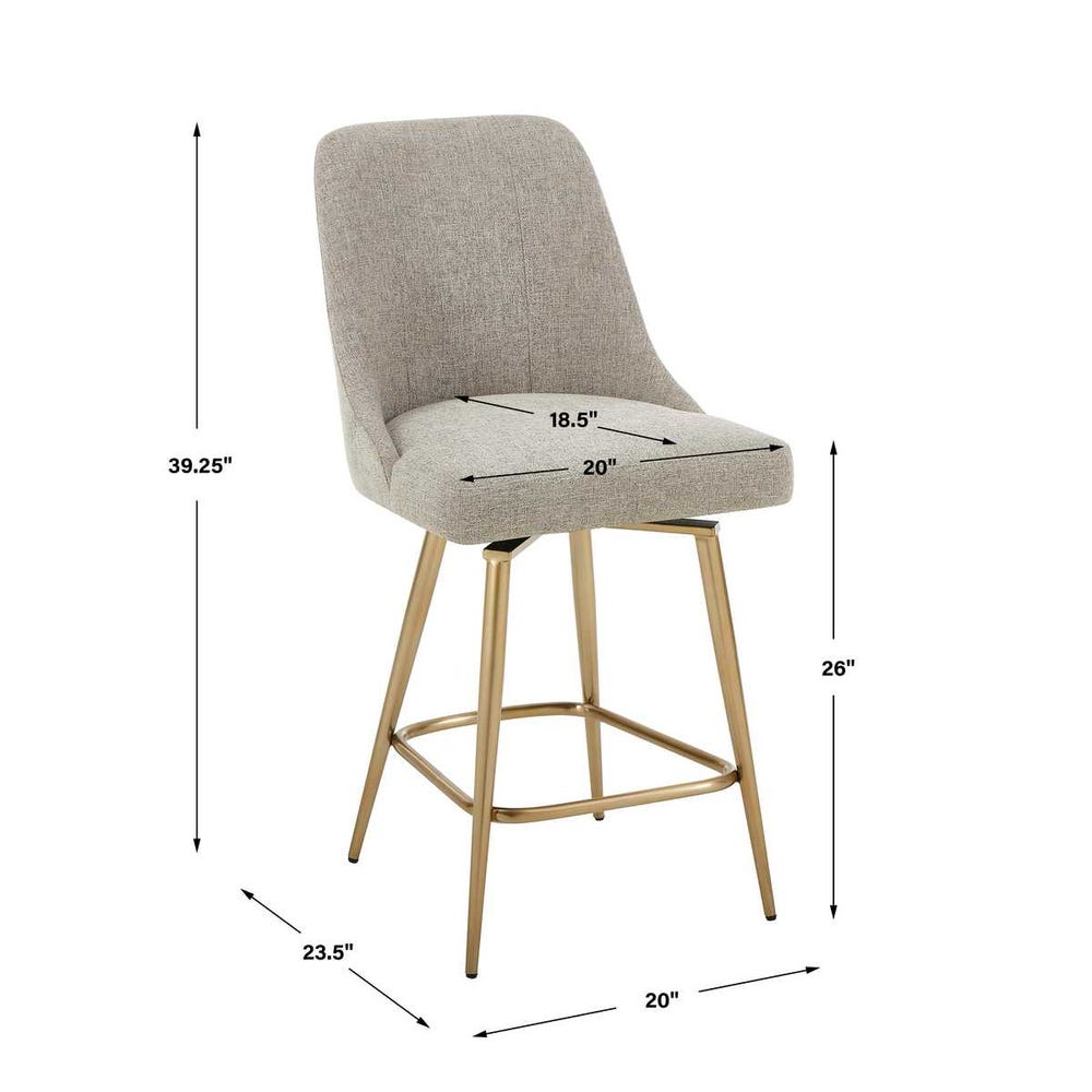 Uttermost Bramwell Upholstered Counter Stool