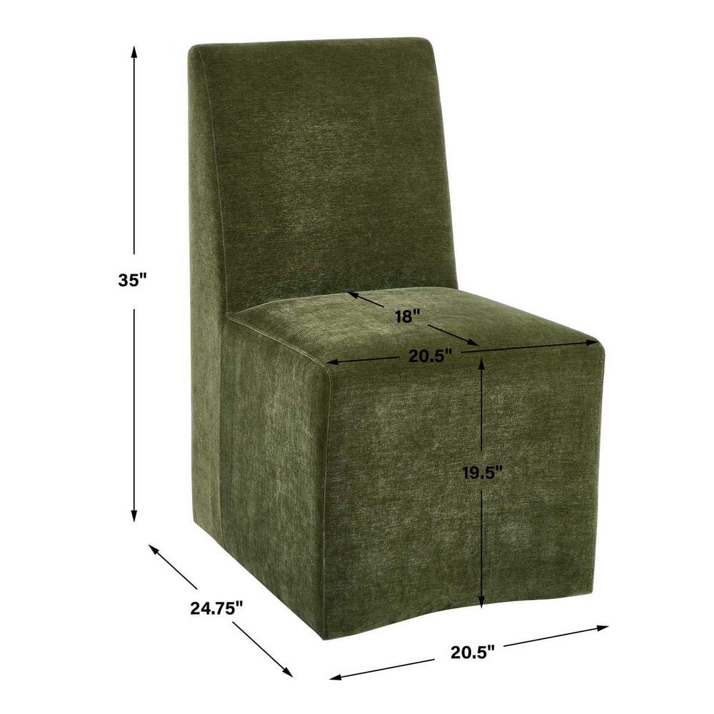Uttermost Moro Armless Moss Dining Chair