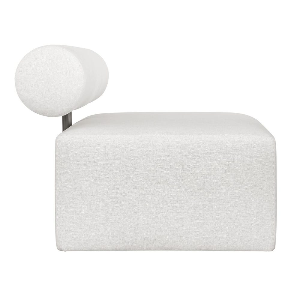 Uttermost Bolster Back White Armless Outdoor Sofa