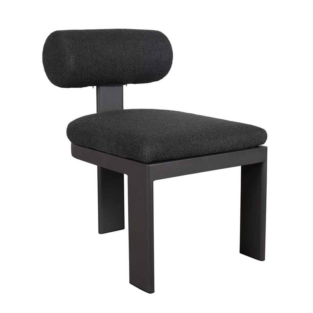 Uttermost Bolster Back Charcoal Outdoor Dining Chair