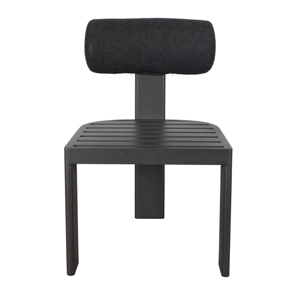 Uttermost Bolster Back Charcoal Outdoor Dining Chair