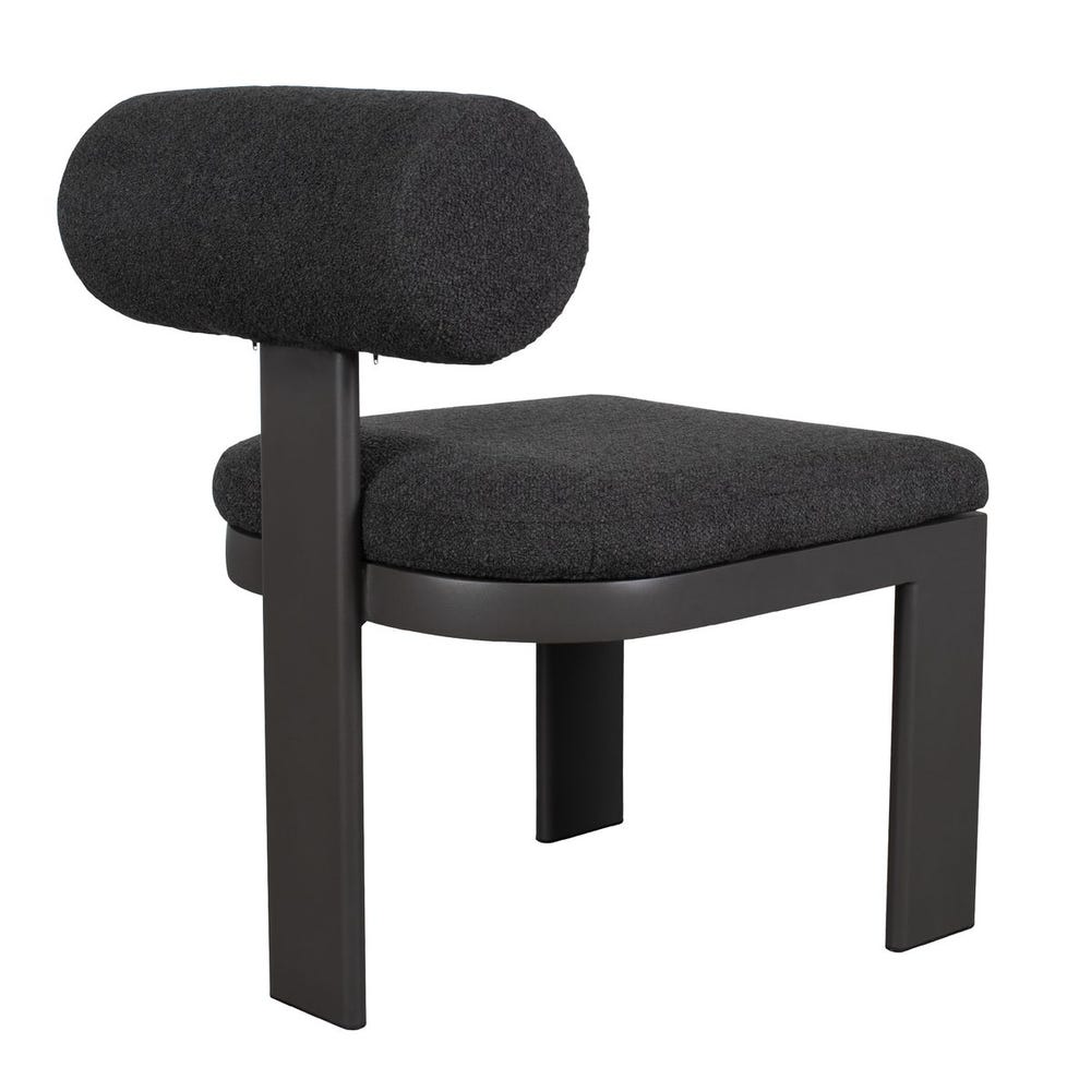 Uttermost Bolster Back Charcoal Outdoor Dining Chair