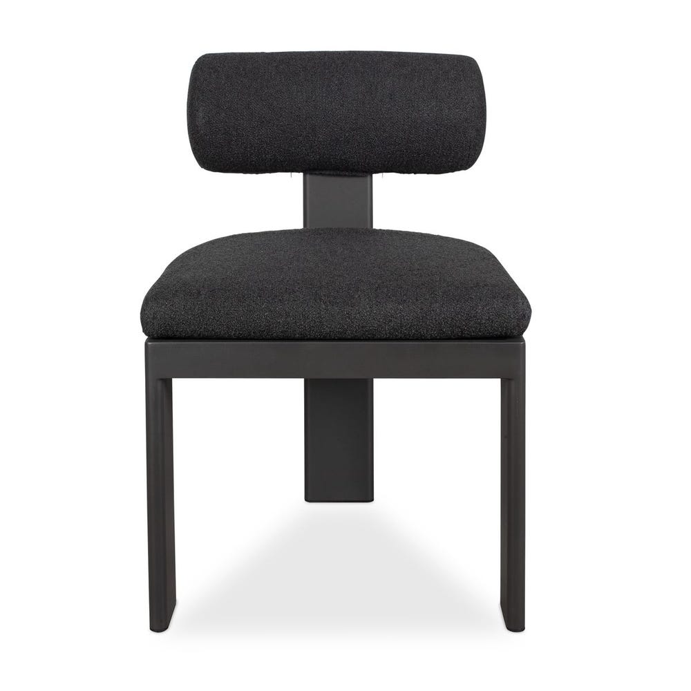 Uttermost Bolster Back Charcoal Outdoor Dining Chair