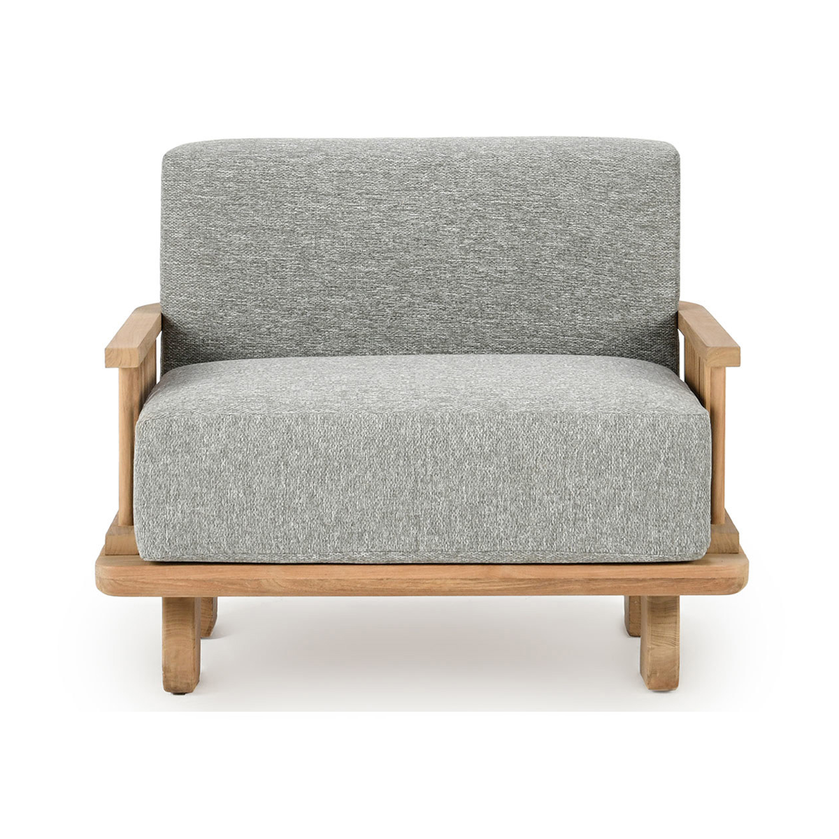 Hudson Outdoor Accent Chair - Natural with Gray