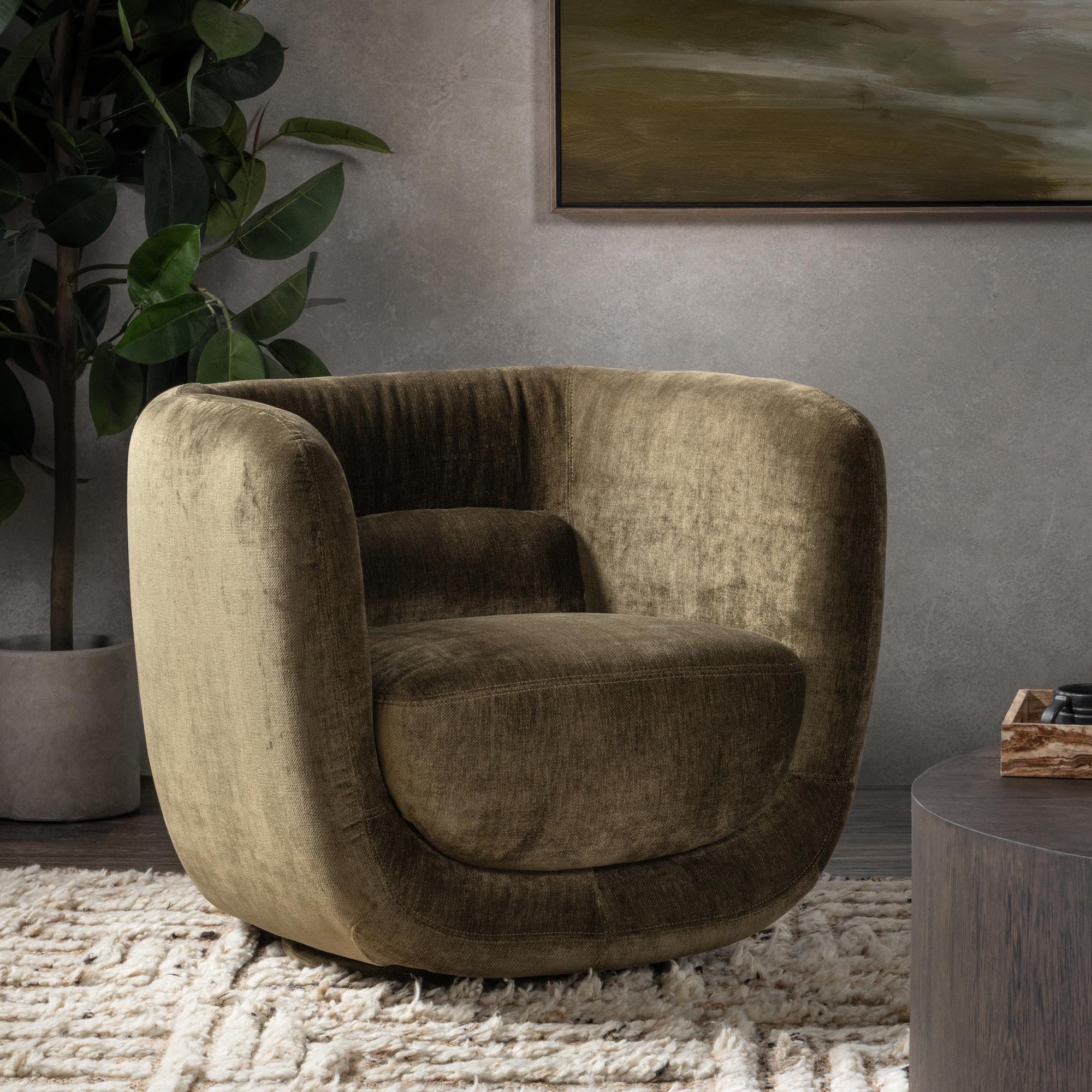 Nico Upholstered Swivel Chair