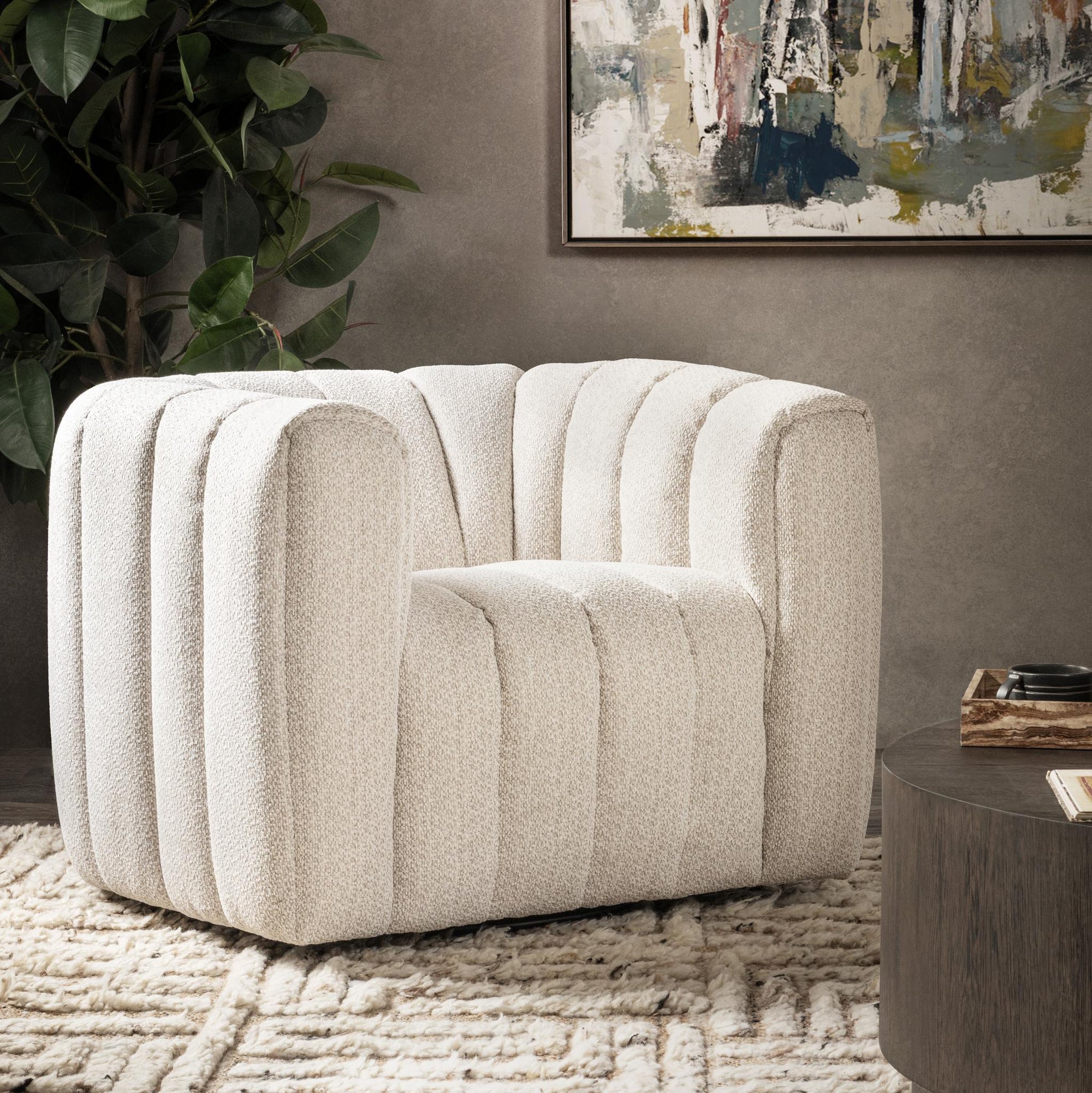 Lexa Upholstered Swivel Chair
