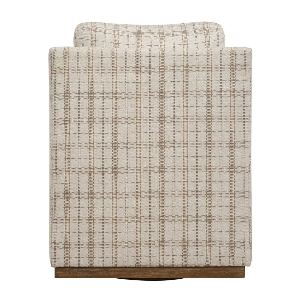 Uttermost Basie Casual Linen Swivel Chair