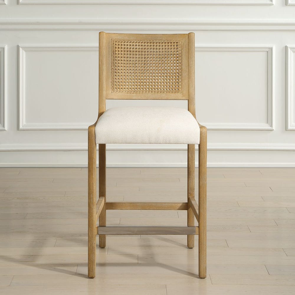 Uttermost Interweave Coastal Rattan Counter Stool