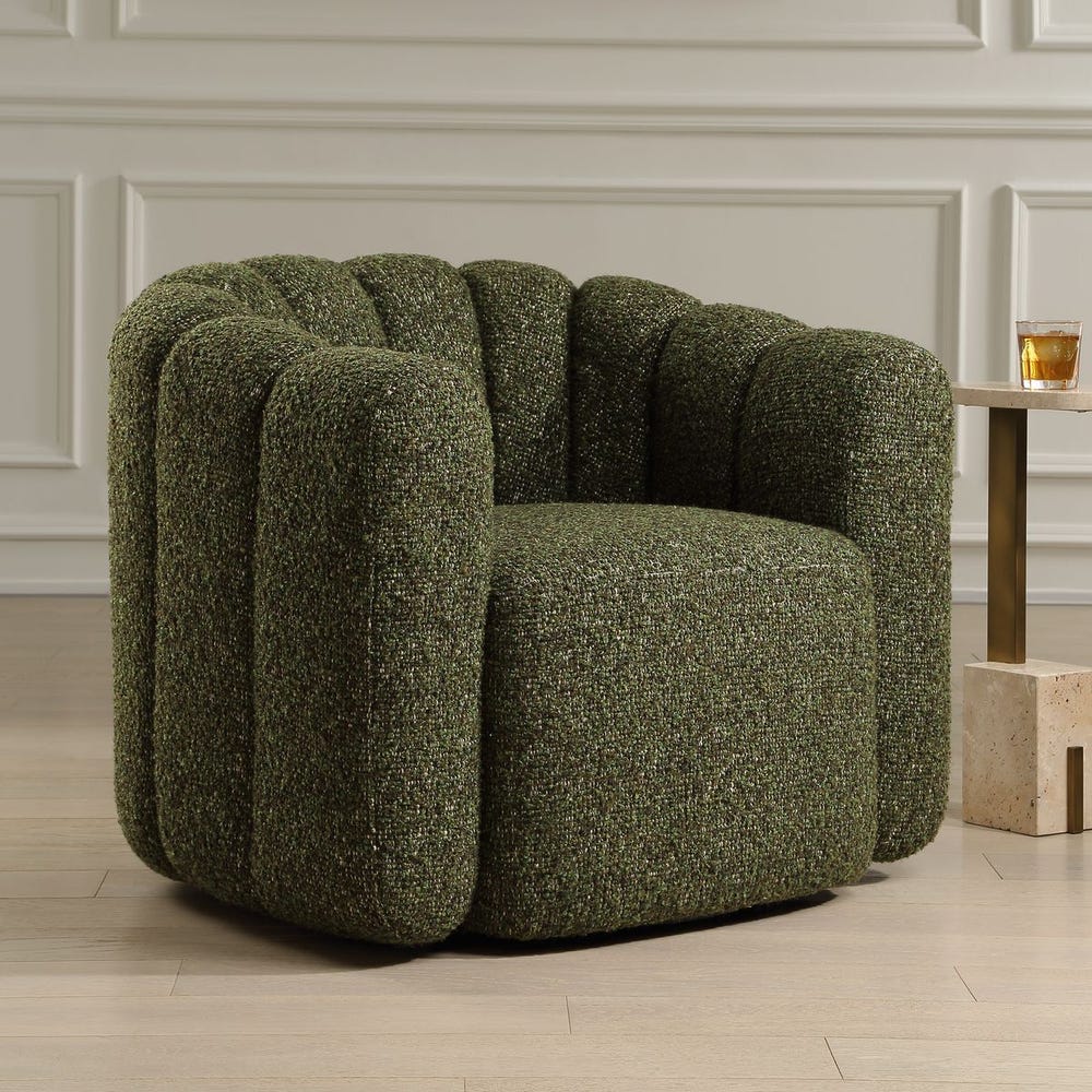 Uttermost Lenoir Upholstered Green Swivel Chair