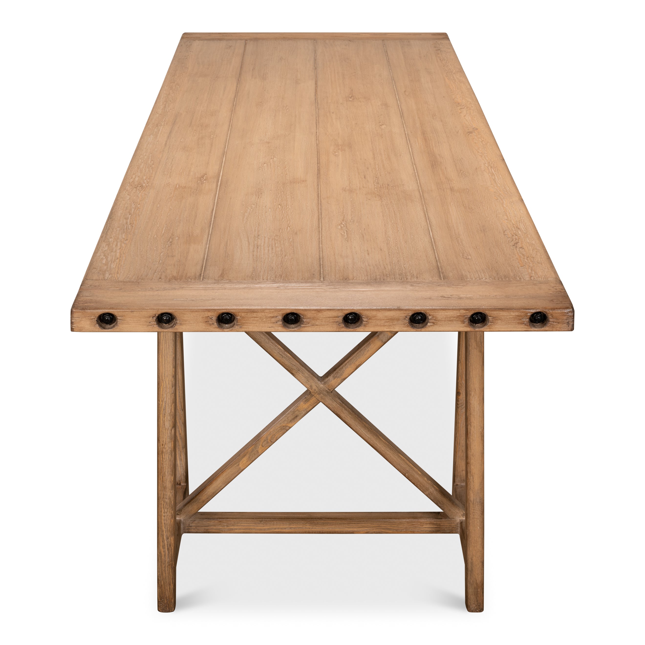 Sawhorse Natural Polished Old Pine Desk