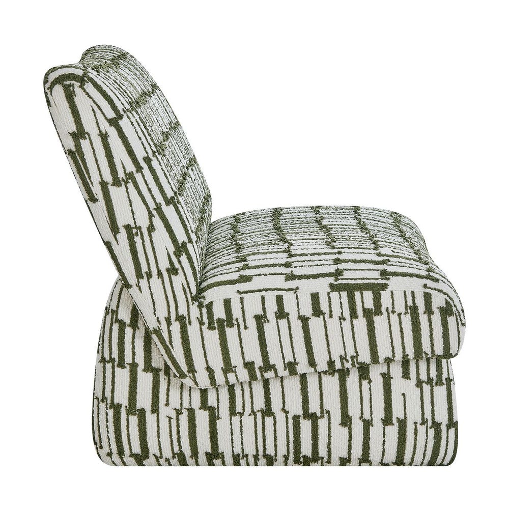 Uttermost Willa Green White Accent Chair