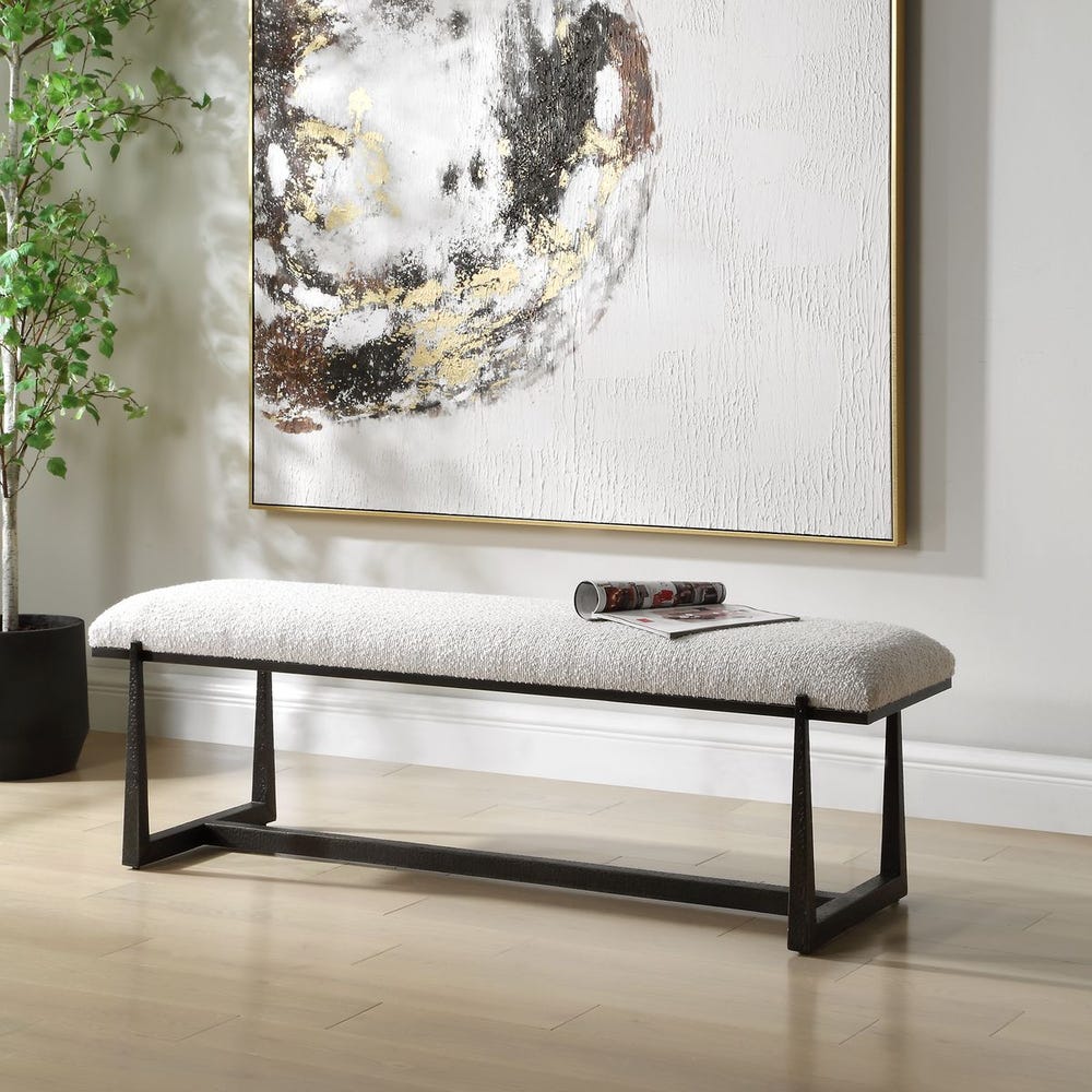 Uttermost Midas Black Long Bench