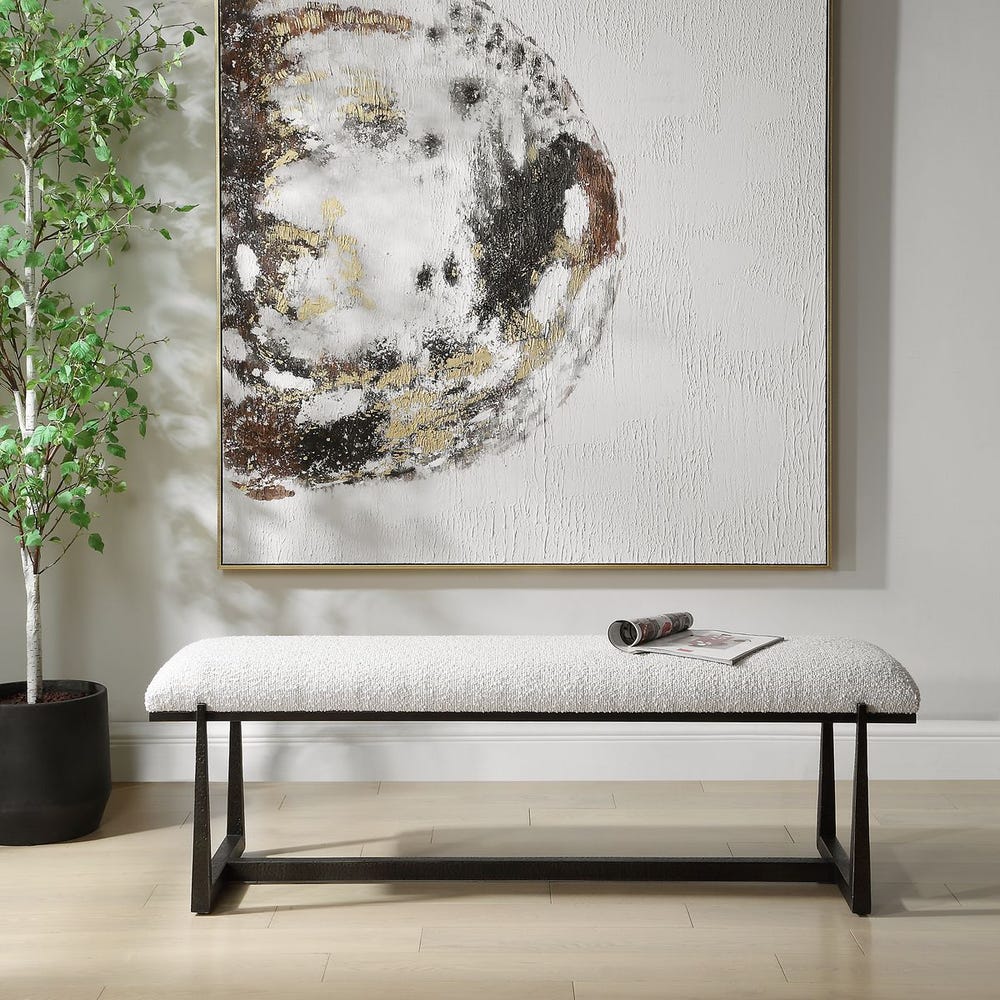 Uttermost Midas Black Long Bench
