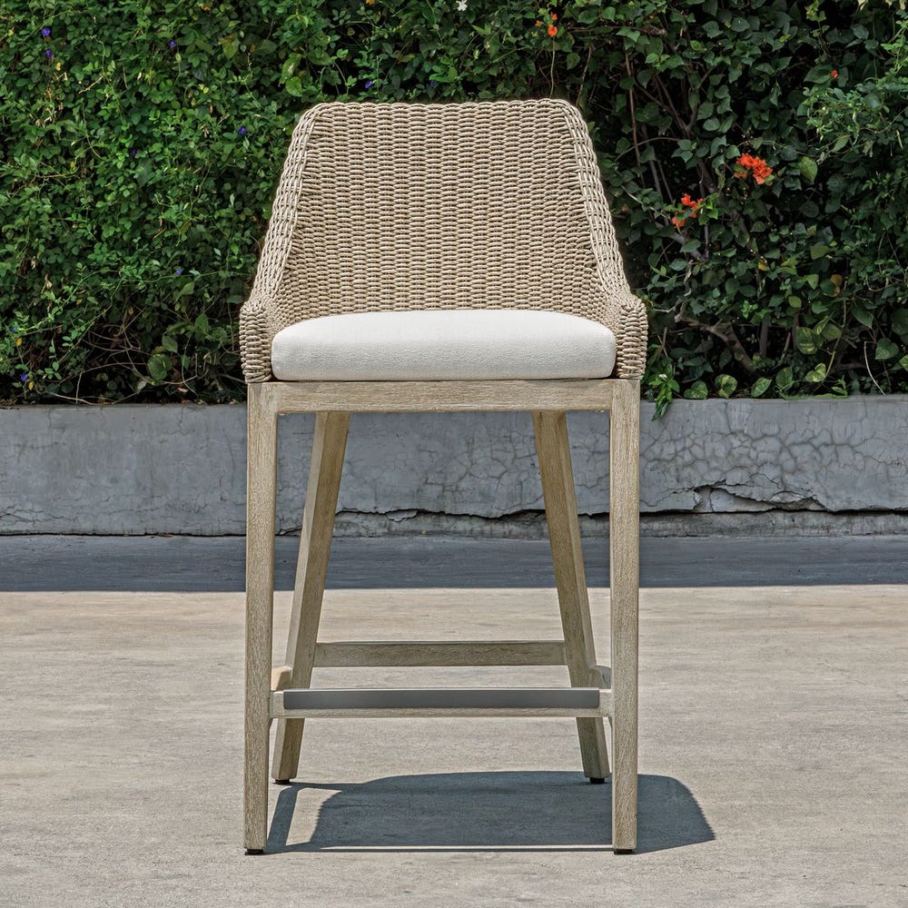 Uttermost Paloma Outdoor Wicker Counter Stool
