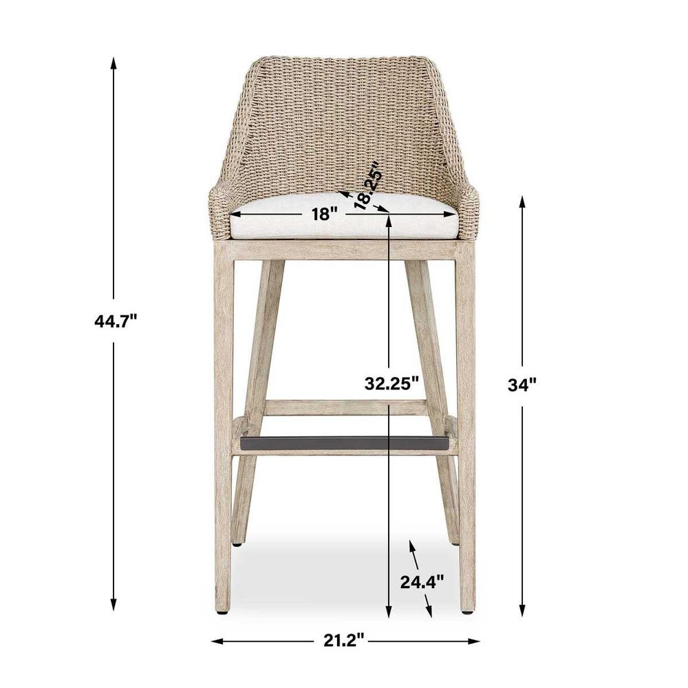 Uttermost Paloma Outdoor Wicker Bar Stool