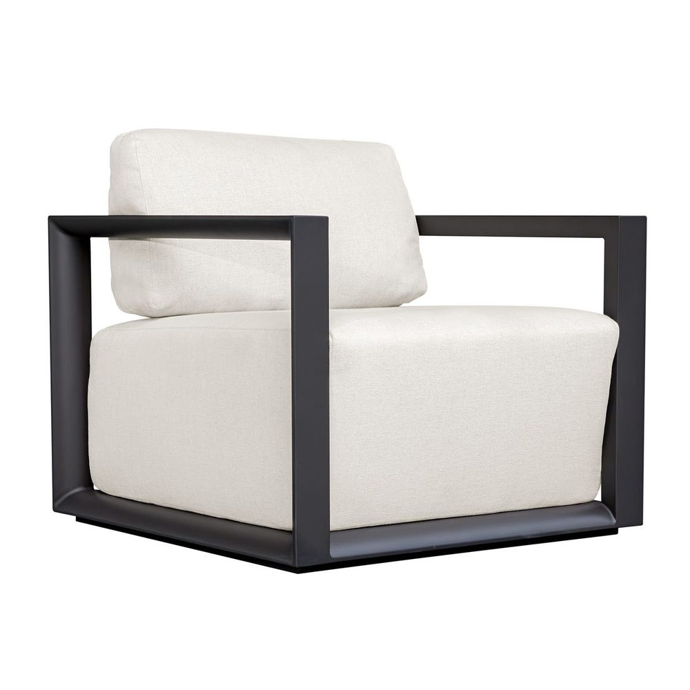 Uttermost Remsen Black/Oyster Outdoor Lounge Chair