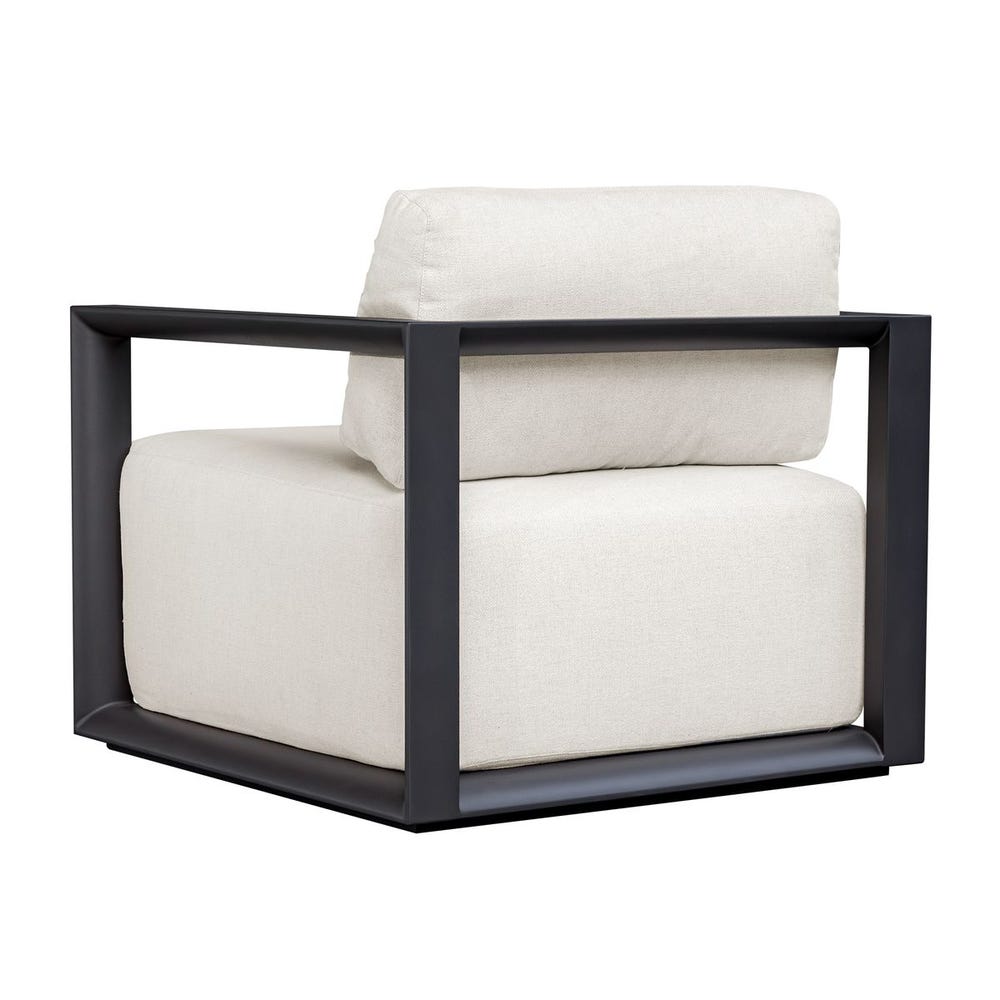 Uttermost Remsen Black/Oyster Outdoor Lounge Chair