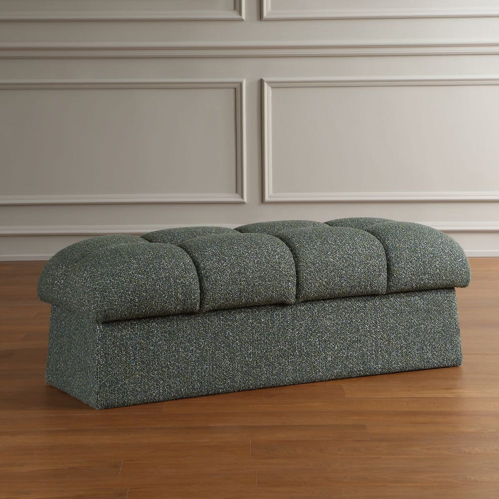 Uttermost Harlem Moss Green with Lake Blue Bench
