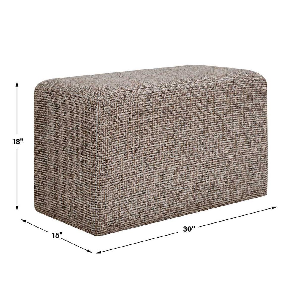 Uttermost Kelce Woven Checkered Ottoman