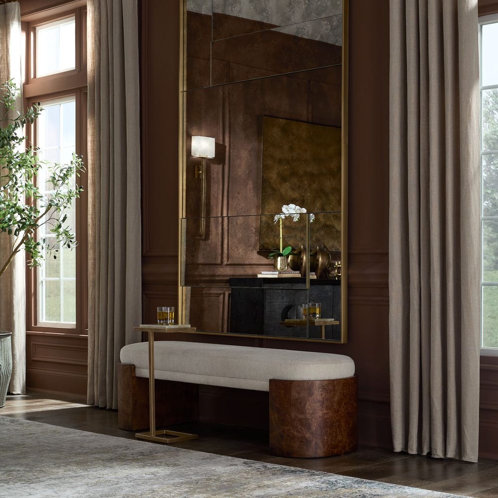 Uttermost Thorian Off-White Bench