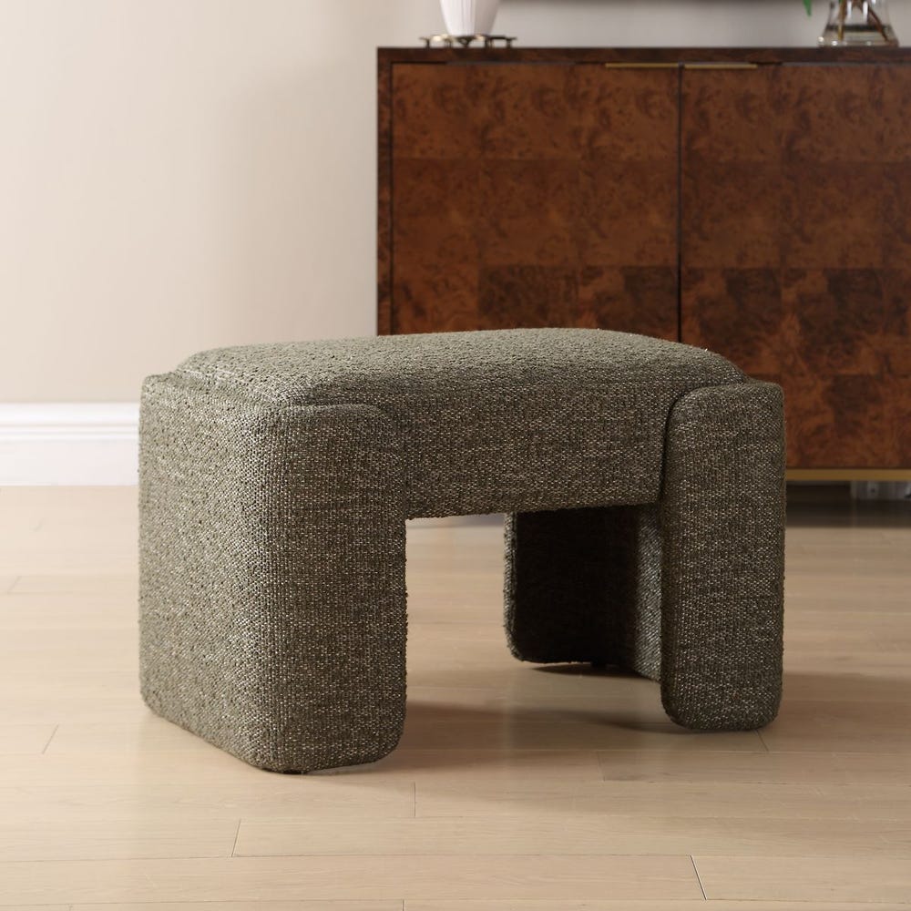 Uttermost Angus Green Boucle Small Bench