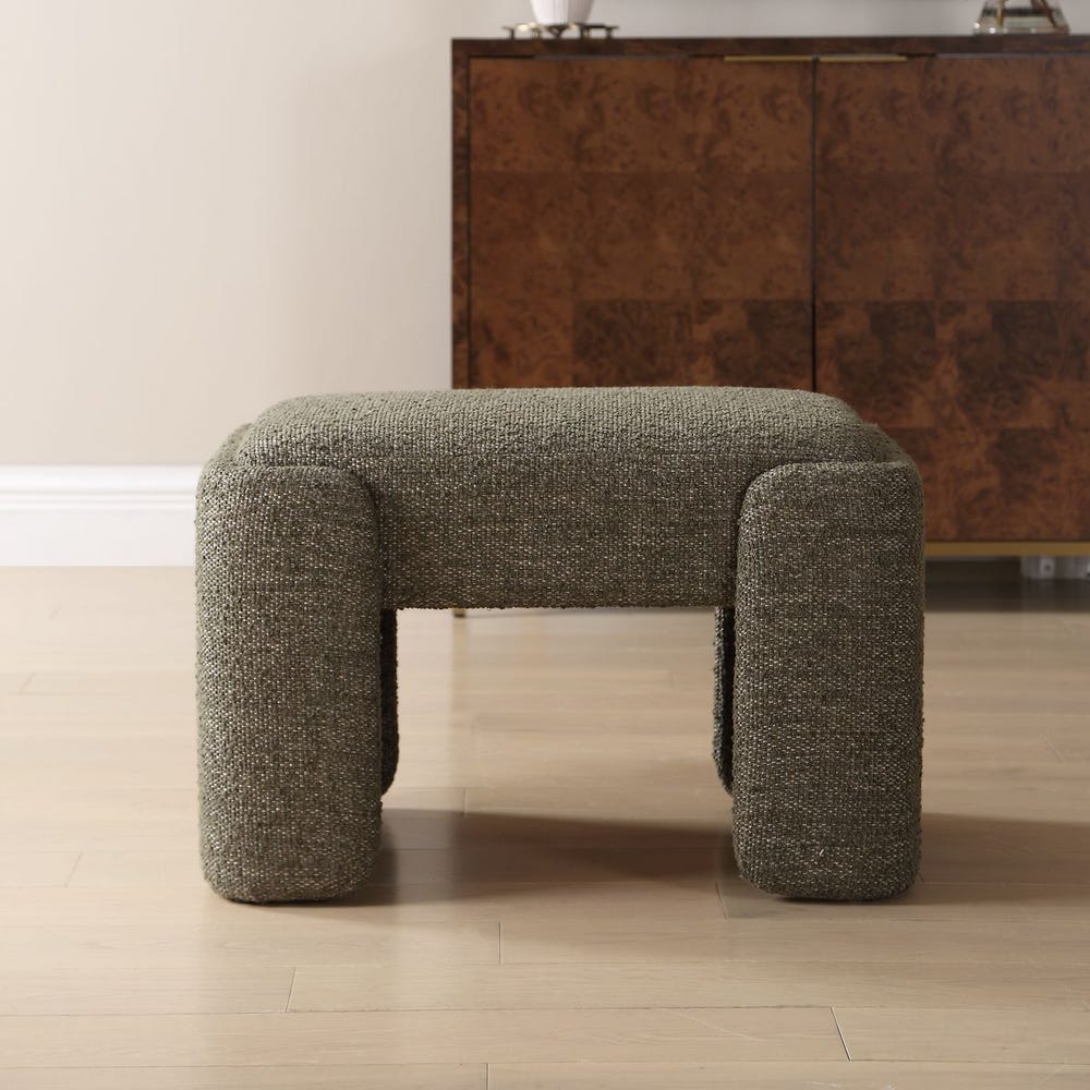 Uttermost Angus Green Boucle Small Bench