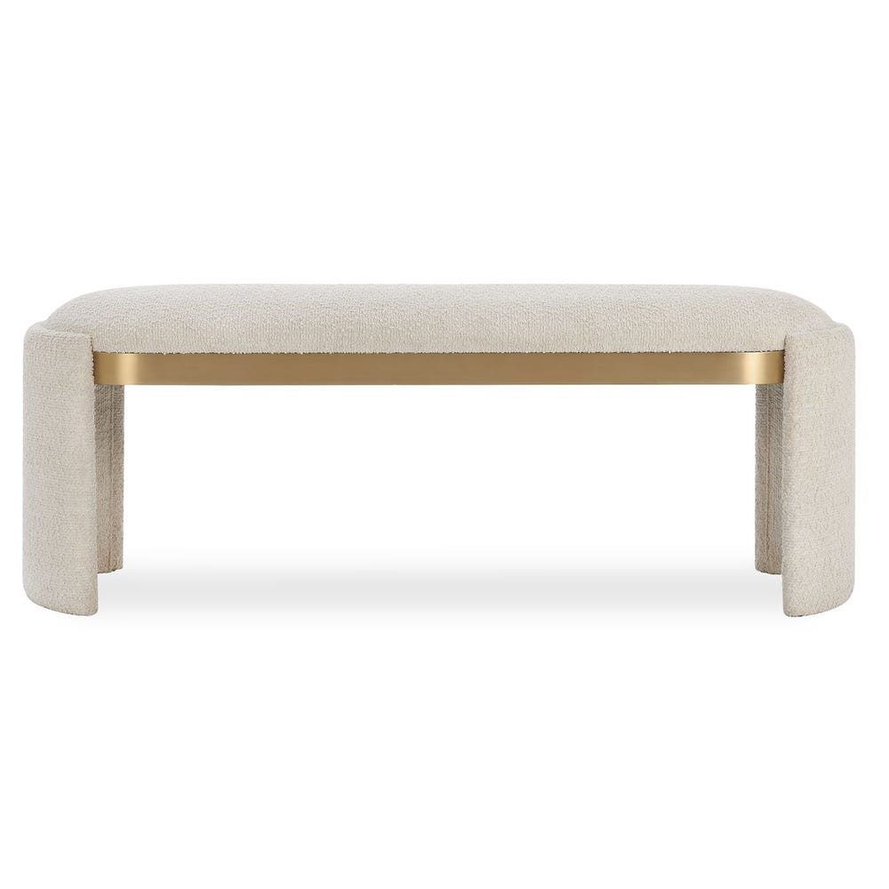 Uttermost Serena Bone White Bench
