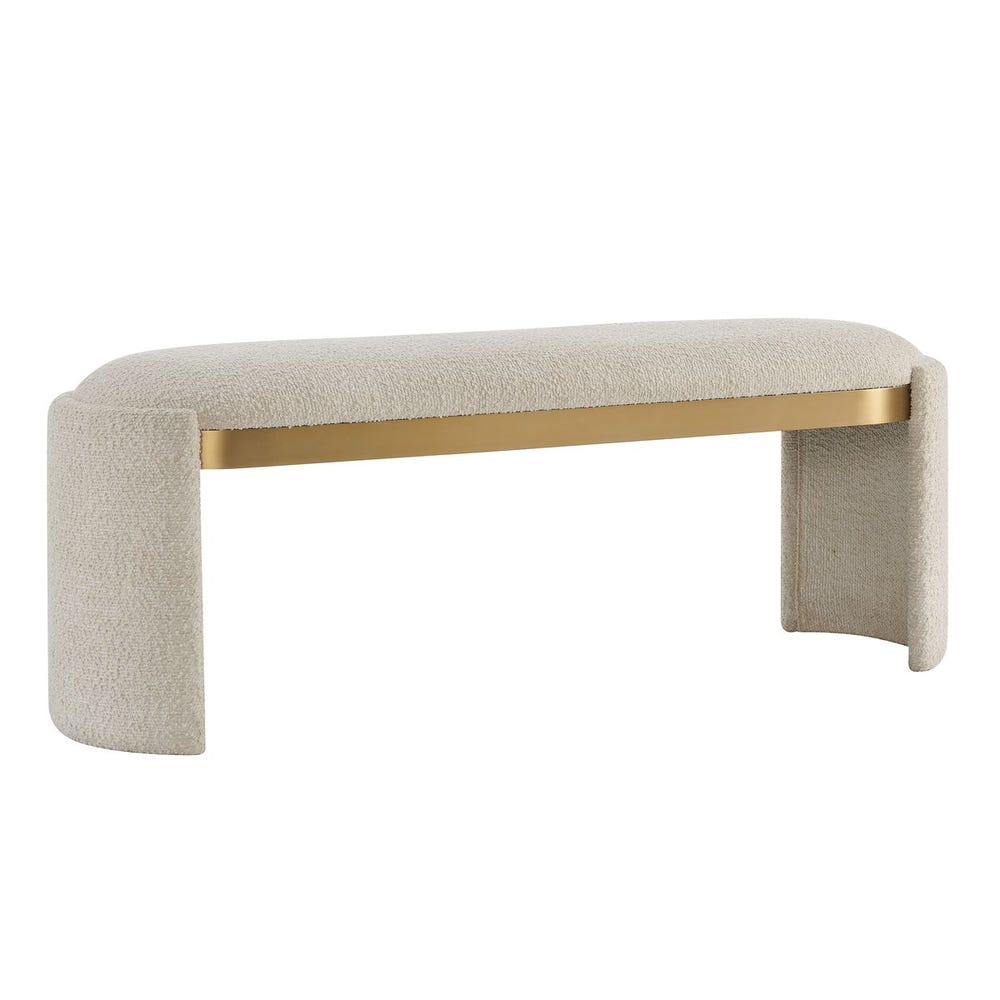 Uttermost Serena Bone White Bench