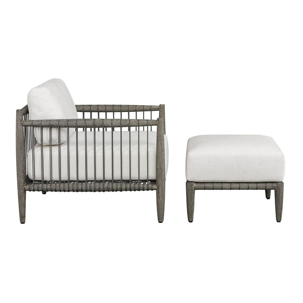 Uttermost Borneo White Cushion Outdoor Ottoman
