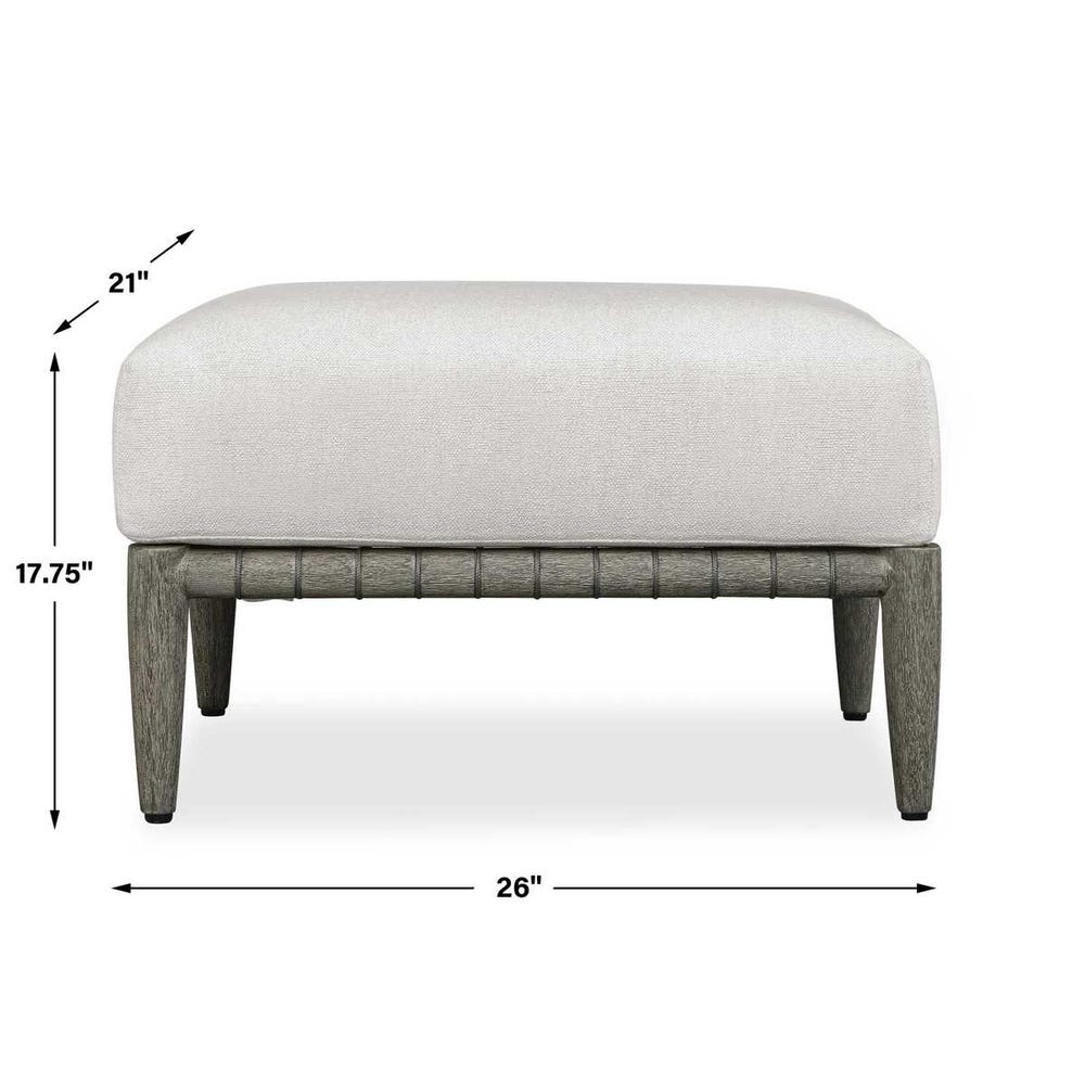 Uttermost Borneo White Cushion Outdoor Ottoman
