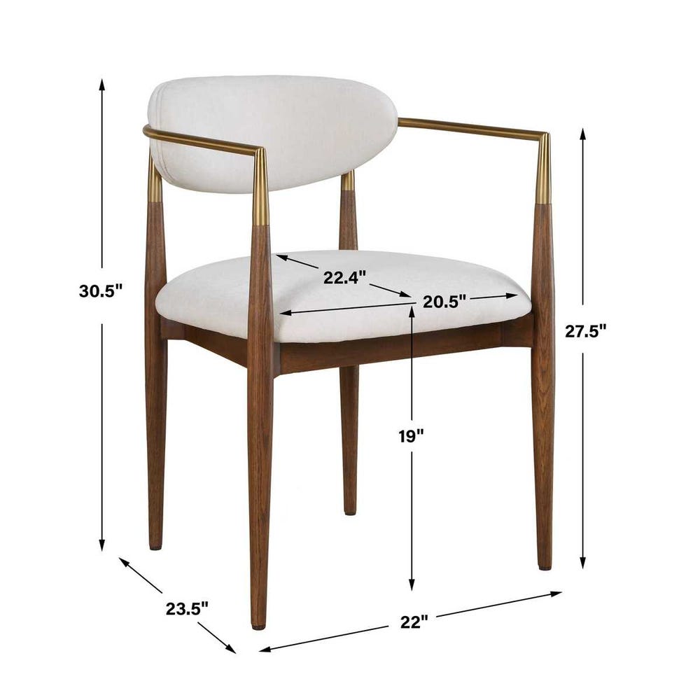 Uttermost Moxie Walnut Dining Arm Chair