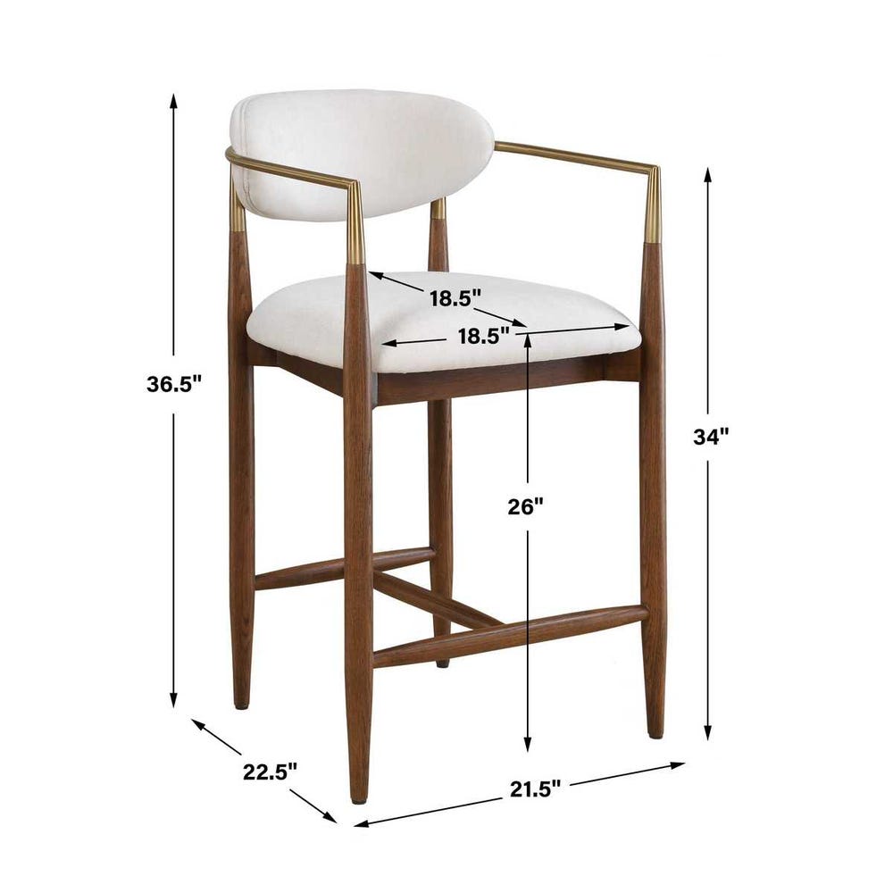 Uttermost Moxie Walnut Counter Stool