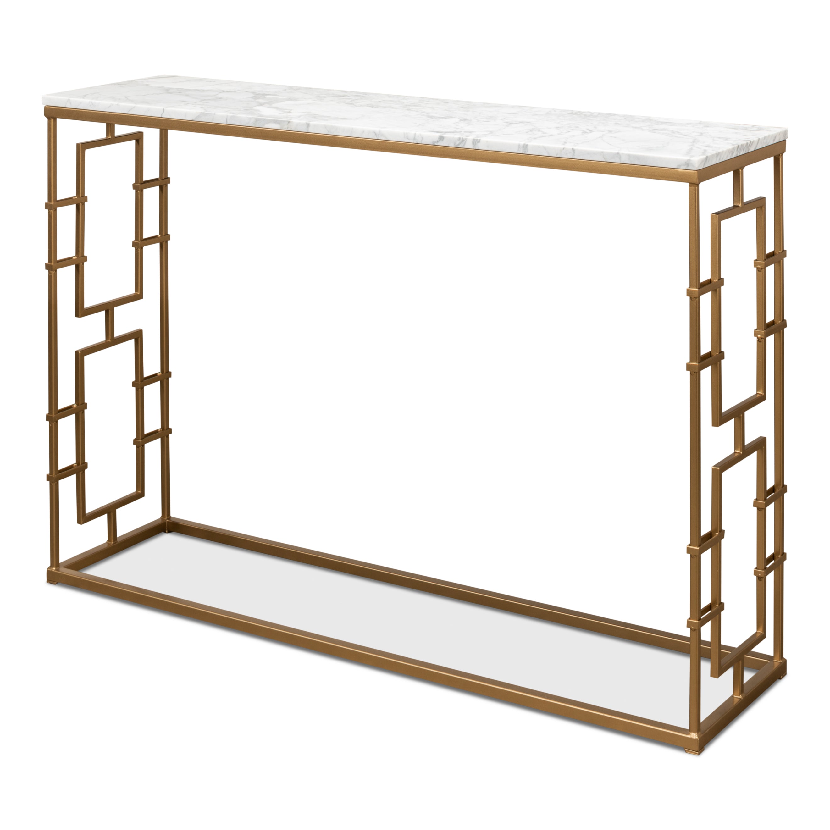 Brass Gate Console Table