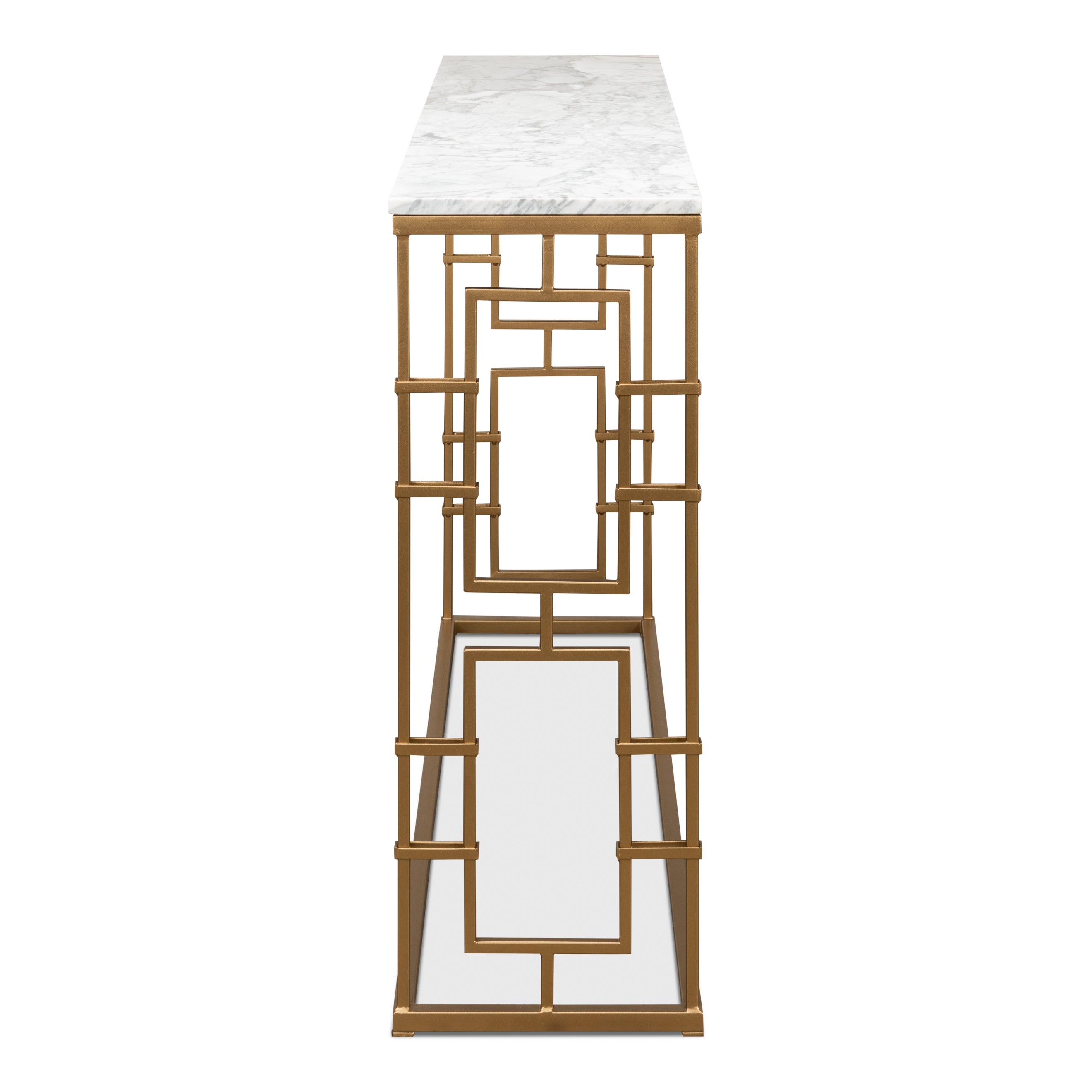 Brass Gate Console Table