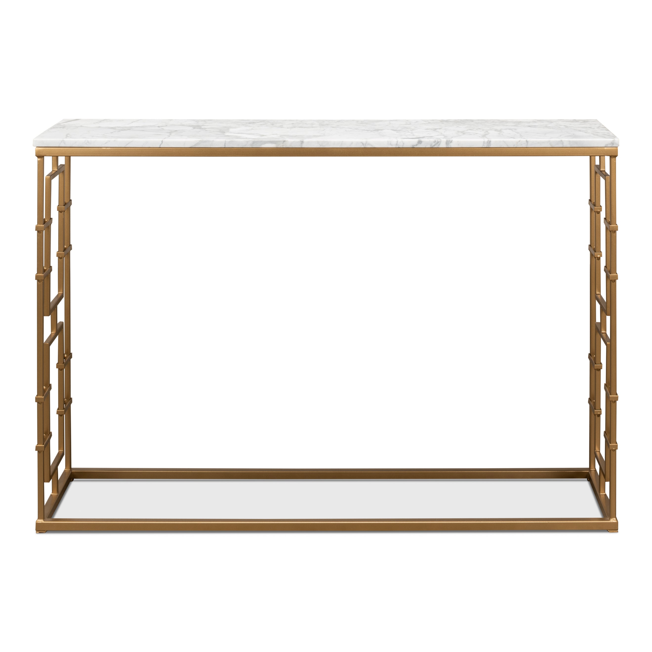 Brass Gate Console Table