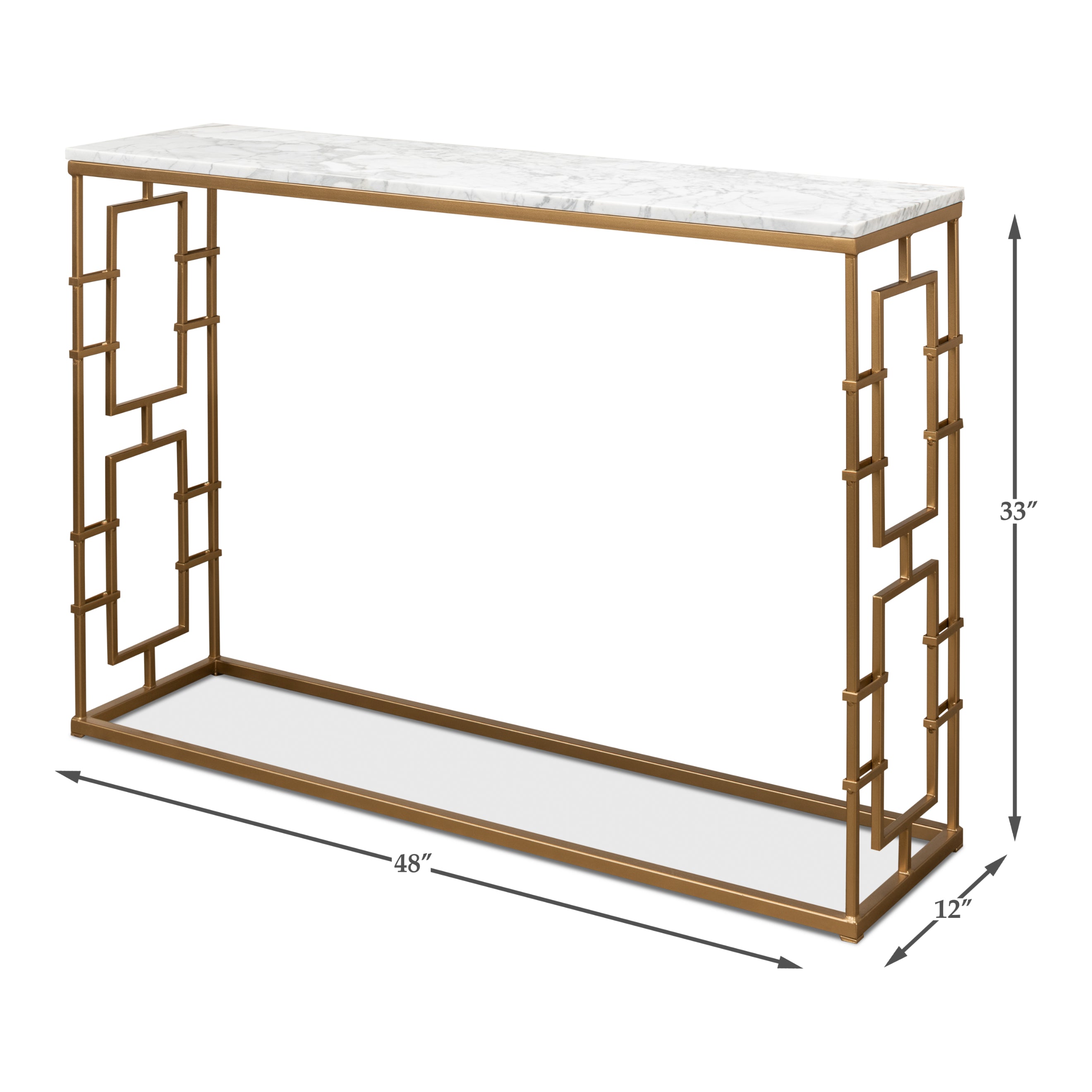 Brass Gate Console Table