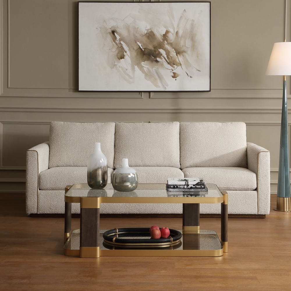 Uttermost Lorien Cream Boucle Sofa