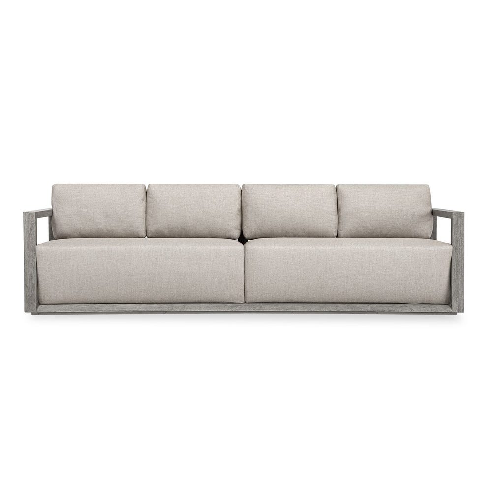 Uttermost Remsen Outdoor Weathered Gray/Dove Large Sofa